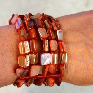 Beautiful shell cuff beads bracelet.